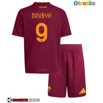 Otroške Nogometnih dresov AS Roma Artem Dovbyk #9 Domači 2025-26 Kratki rokavi (+ hlače)